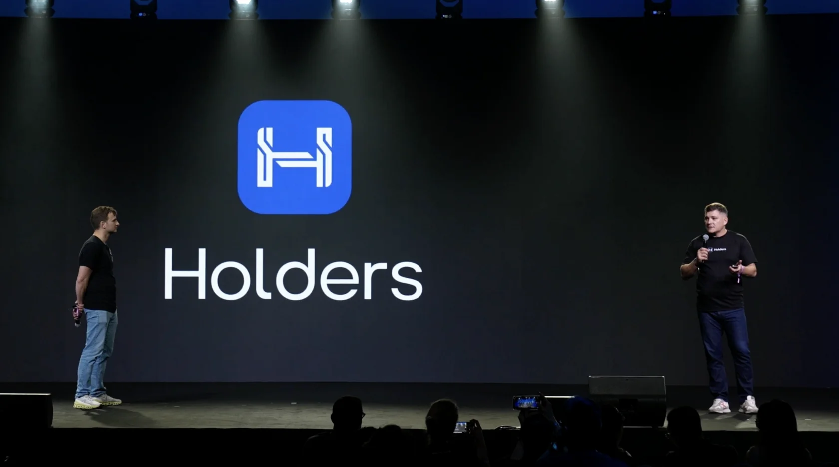 Holders presentation on stage